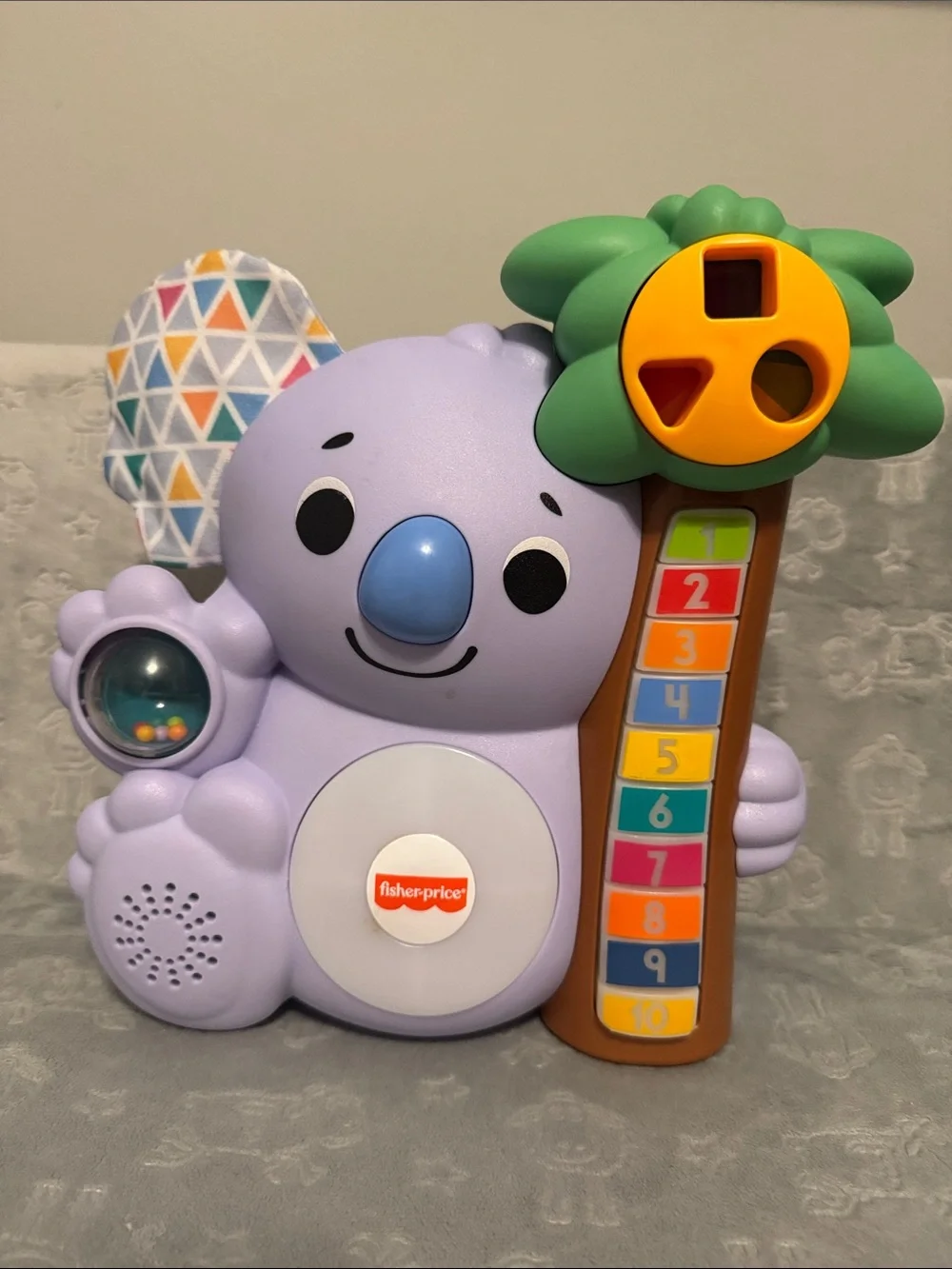 Fisher-Price Purple Koala Learning Toy with Green Tree and Multicolor Buttons